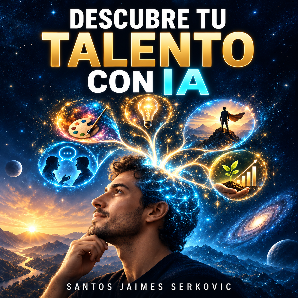 Portada del eBook Descubre tu talento con IA, de Santos Jaimes Serkovic